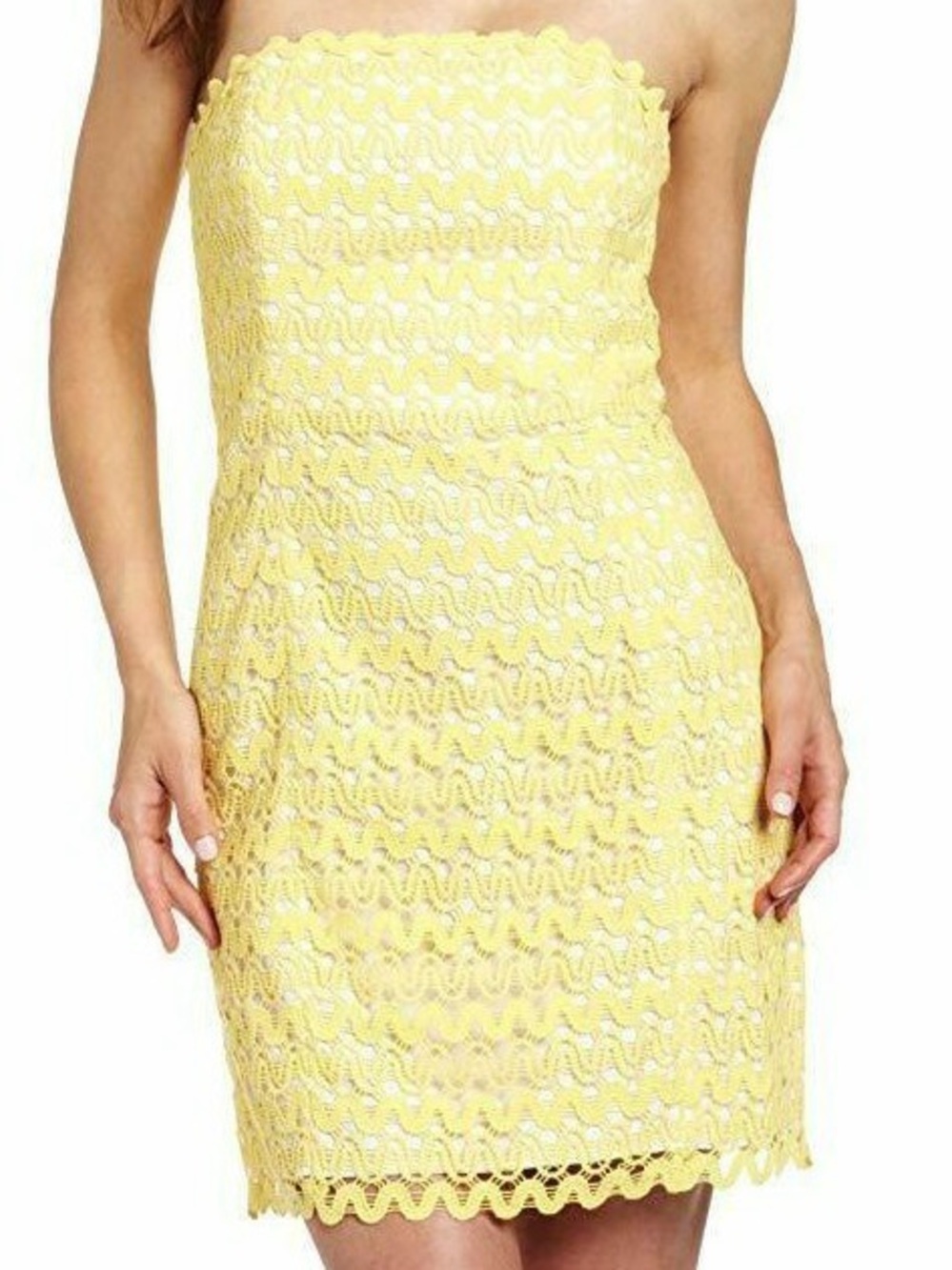 Yellow Lace Lily Pulitzer Dress - Size 8